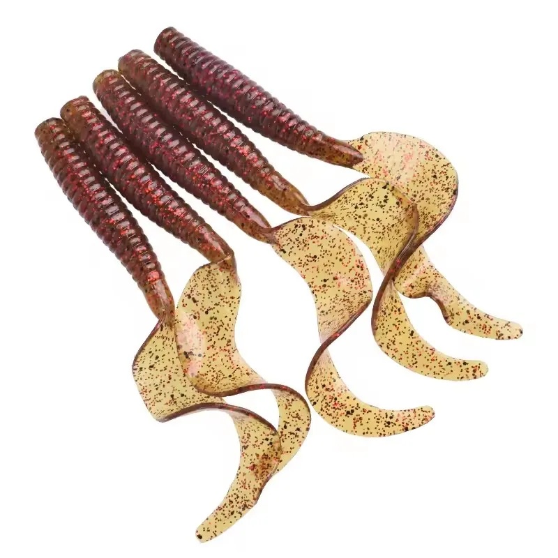 5pcs/Lot Worm Curly Soft Bait  - огляд і ціна Fishing Lure Swimbait