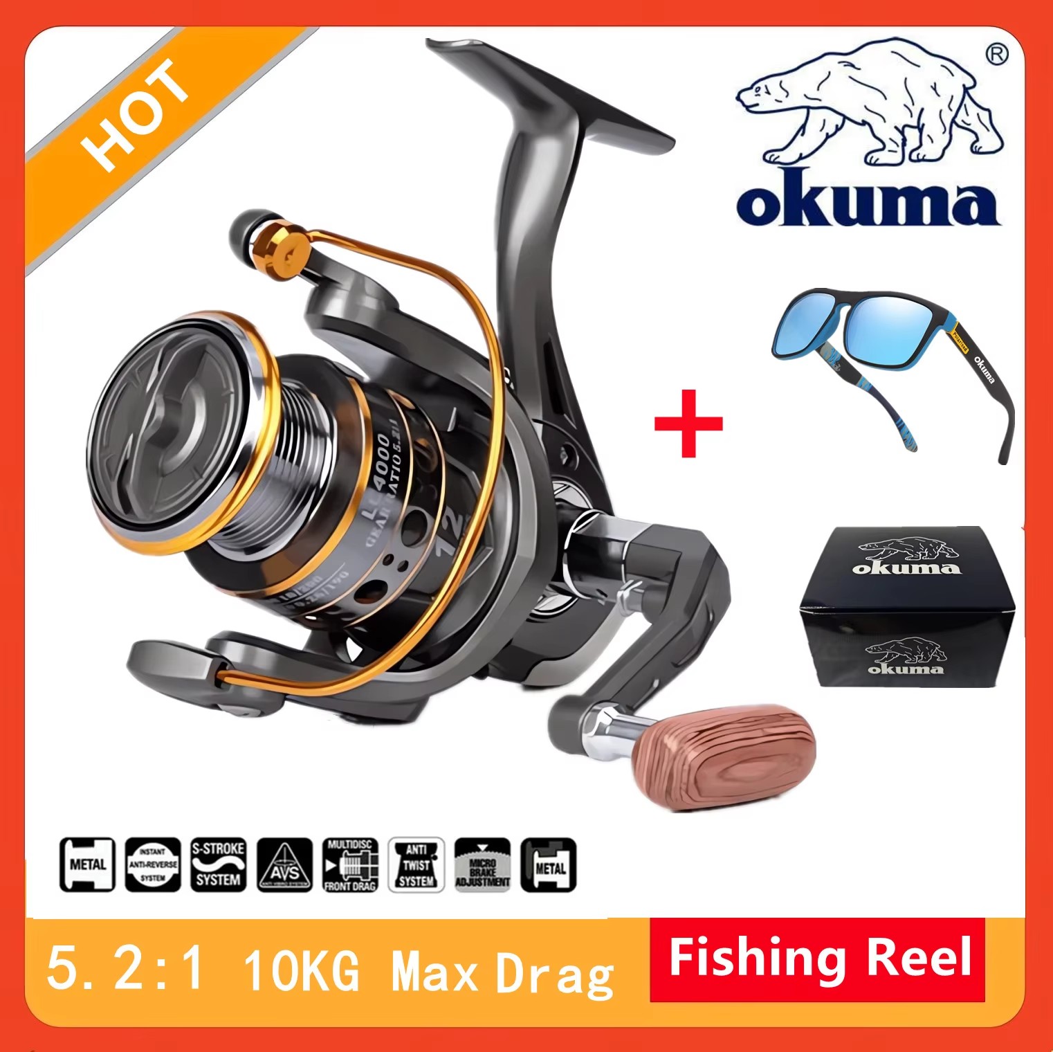 Okuma High Speed 5.2:1 Fishing - огляд і ціна Daiwa Reel Fuego
