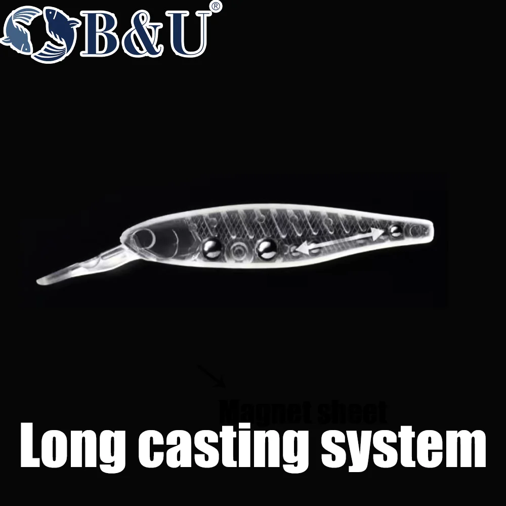 B&U  68mm 3D Printing Shad Sus - огляд і ціна Fishing Lure Jerkbait