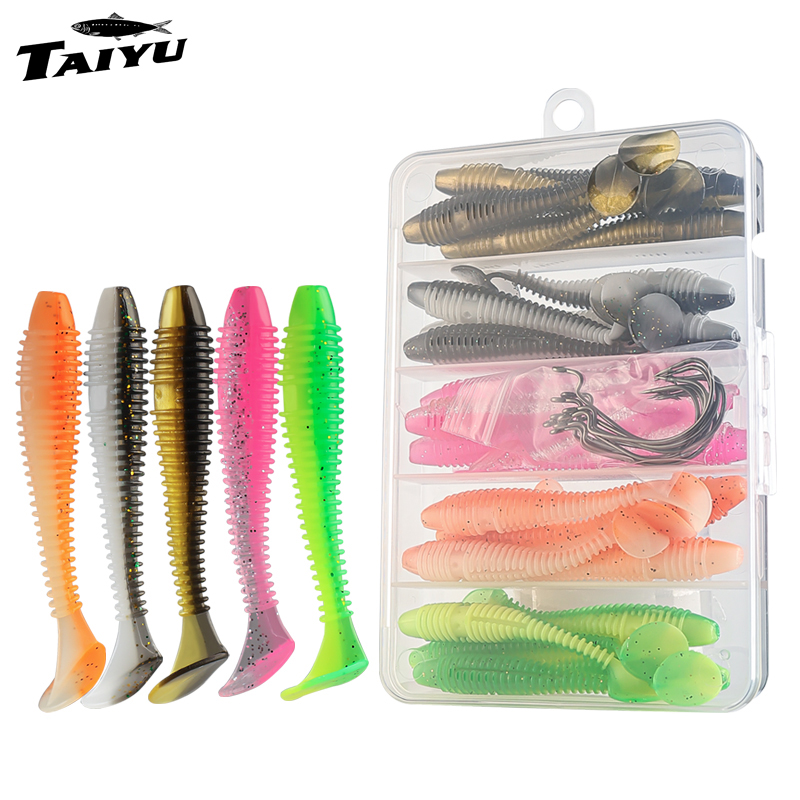 TAIYU 25/35pcs/Set Soft Fishin - огляд і ціна Fishing Lure Swimbait